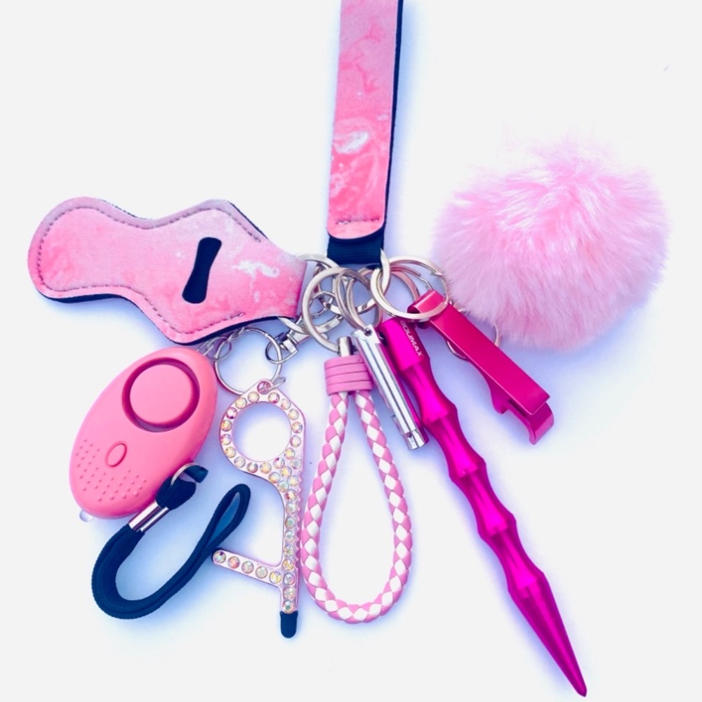 💕Marble Pink Self Defense Keychain 💕